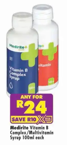 Shoprite Medirite Vitamin B Complex/Multivitamin Syrup offer