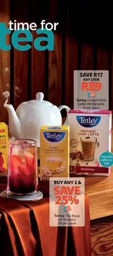 Checkers Tetley Instant Chai Latte offer