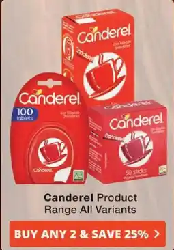 Checkers Canderel Product Range All Variants offer