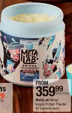 Checkers MetaLab Whey/ Vegan Protein Powder offer
