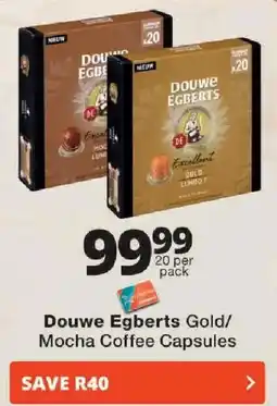 Checkers Douwe Egberts Gold/Mocha Coffee Capsules offer
