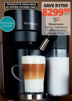 Checkers Nespresso Vertuo Lattissima Coffee Machine offer