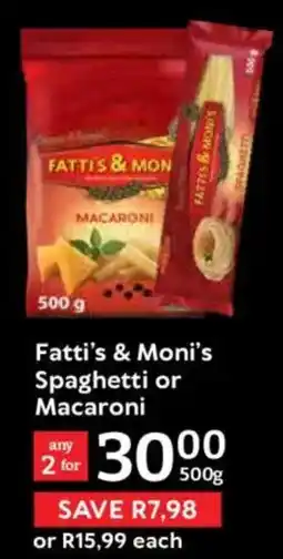 Oxford Freshmarket Fatti's & Moni's Spaghetti or Macaroni offer