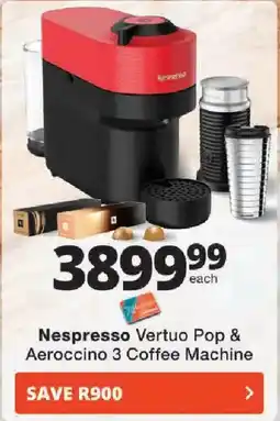Checkers Nespresso Vertuo Pop & Aeroccino 3 Coffee Machine offer