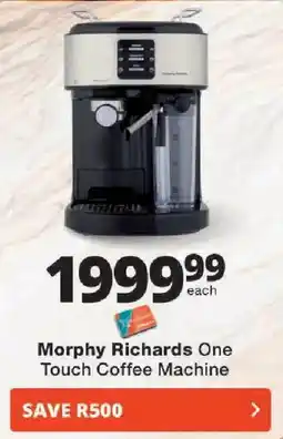 Checkers Morphy Richards One Touch Coffee Machine offer