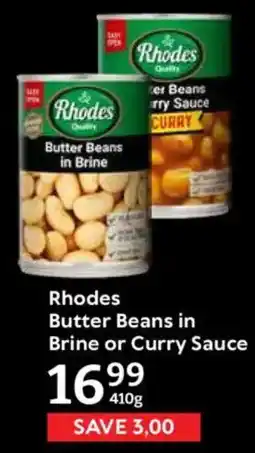 Oxford Freshmarket Rhodes Butter Beans in Brine or Curry Sauce offer