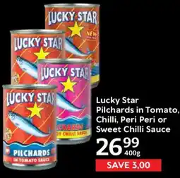 Oxford Freshmarket Lucky Star Pilchards in Tomato Sauce offer