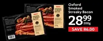 Oxford Freshmarket Oxford Smoked Streaky Bacon offer