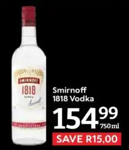 Oxford Freshmarket Smirnoff 1818 Vodka offer