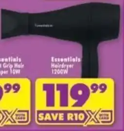 Shoprite Essentials Heirdryer 1200W offer