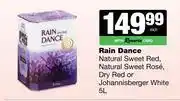 Spar Tops Rain Dance Natural Sweet Red,Sweet Rose,Dry Red Or Johannisberger White-5L offer