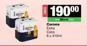 Spar Tops Corona Extra Cans-For 2 x 6 x 410ml offer
