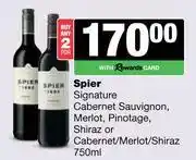 Spar Tops Spier Signature Cabernet Sauvignon,Merlot,Pinotage, Cabernet/Merlot/Shiraz-For 2 x 750ml offer