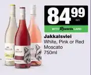 Spar Tops Jakkalsvlei White, Pink Or Red Moscato-750ml offer