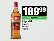 Spar Tops Klipdrift Export Brandy-750ml offer