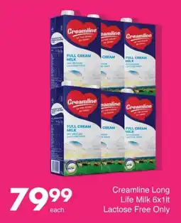 Save Creamline Long Life Milk Lactose Free Only offer