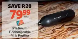 Checkers Platinum Rechargeable Milk Frother offer