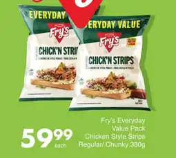 Save Fry's Everyday Value Pack Chicken Style Strips Regular/ Chunky offer
