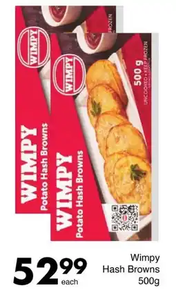 Save Wimpy Hash Browns offer