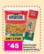 Game Pasta Grandé Macaroni OR Spaghetti 500 g offer