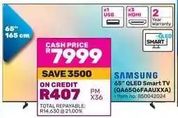 Game Samsung 65 QLED Smart TV (QA65Q6FAAUXZA) offer