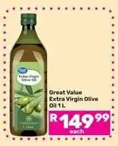 Game Great Value Extra Virgin Olive Oil 1 L offer