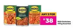 Game KOO Chakalaka 410 g Assorted offer