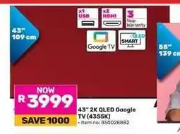 Game 43 2K QLED Google TV (43Q54) offer