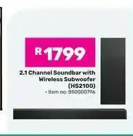 Game 2.1 Channel Soundbar with Wireless Subwoofer (HS2100) offer