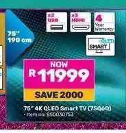 Game 75 4K QLED Smart TV (75Q6Q) offer