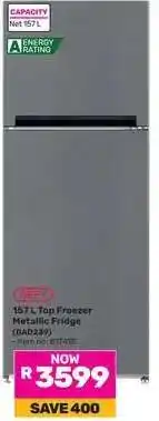 Game Defy 157 L Top Freezer Metallic Fridge offer