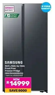 Game Samsung 564 L Side-by-Side Frost Free Freezer Fridge offer