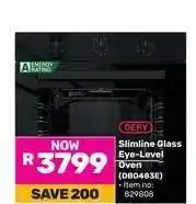 Game Defy Slimline Glass Eye-Level Oven offer