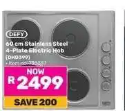Game DEFY 60 cm Stainless Steel 4-Plate Electric Hob offer