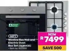 Game DEFY Slimline Gas Hob and Electric Oven Box Set (DCC843E) offer