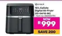 Game Eiger 10 L Calisto Digital Air Fryer offer