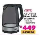 Game DEFY 1.7 L Tinted Glass Kettle offer