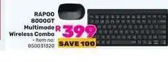 Game RAPOO 8000GT Multimode Wireless Combo offer