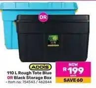 Game ADDIS 110 L Rough Tote Blue OR Black Storage Box offer