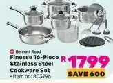Game Bennett Read Finesse 16-Piece Stainless Steel Cookware Set offer