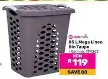 Game 85 L Mega Linen Bin Taupe offer