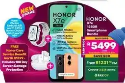 Game HONOR X7e 128GB Smartphone Bundle offer
