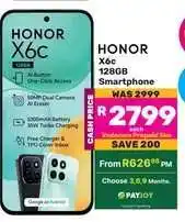 Game HONOR X6c 128GB Smartphone offer