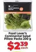 Food Lover's Market Food Lover's Continental Salad Pillow Packs 200 g offer