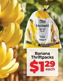 Food Lover's Market Banana Thriftpacks offer