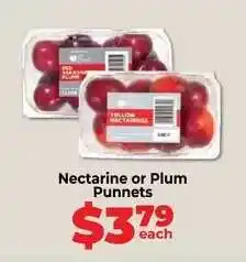 Food Lover's Market Nectarine or Plum Punnets offer