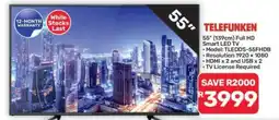 Pick n Pay Hypermarket TELEFUNKEN 55" Full HD Smart LED TV offer