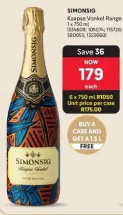 Makro’s liquor SIMONSIG Kaapse Vonkel Range offer