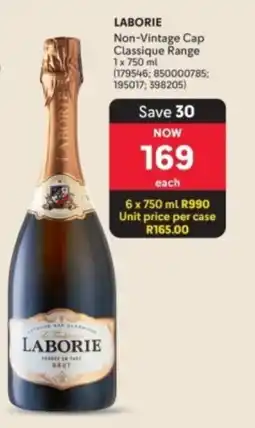 Makro’s liquor Laborie Non-Vintage Cap Classique Range offer
