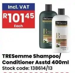 Africa Cash and Carry TRESemme Shampoo/Conditioner Assorted offer